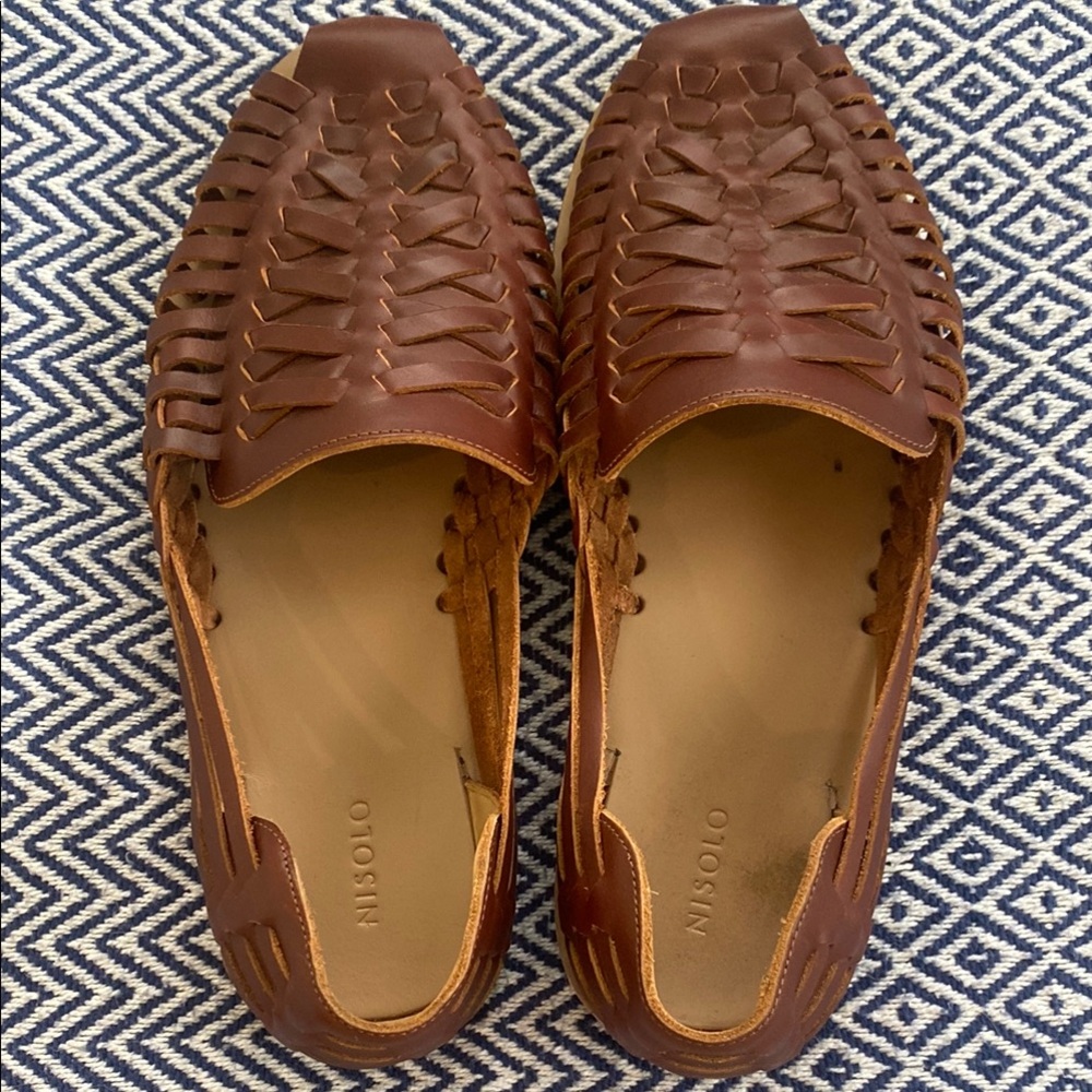 Nisolo Men's Brown Leather Huaraches